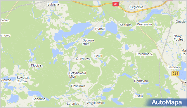 mapa Lizaki, Lizaki na mapie Targeo