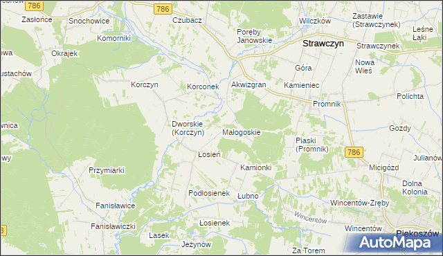 mapa Małogoskie, Małogoskie na mapie Targeo