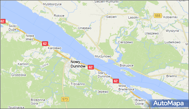 mapa Murzynowo gmina Brudzeń Duży, Murzynowo gmina Brudzeń Duży na mapie Targeo