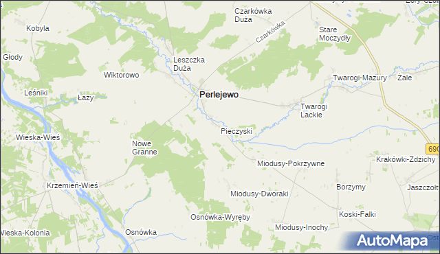 mapa Pieczyski, Pieczyski na mapie Targeo