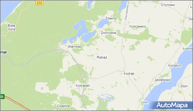 mapa Rabiąż, Rabiąż na mapie Targeo