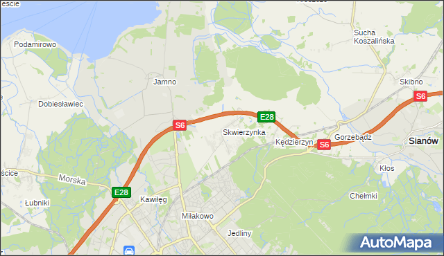 mapa Skwierzynka, Skwierzynka na mapie Targeo