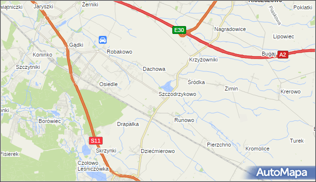 mapa Szczodrzykowo, Szczodrzykowo na mapie Targeo