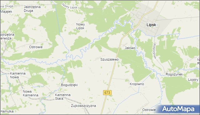 mapa Szuszalewo, Szuszalewo na mapie Targeo