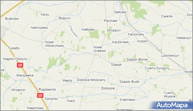 mapa Nowe Gralewo, Nowe Gralewo na mapie Targeo