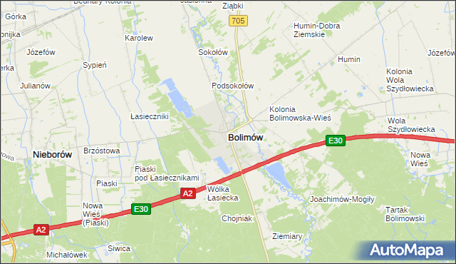 mapa Bolimów, Bolimów na mapie Targeo