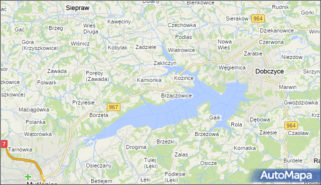 mapa Brzączowice, Brzączowice na mapie Targeo