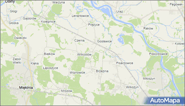 mapa Brzezinka Średzka, Brzezinka Średzka na mapie Targeo