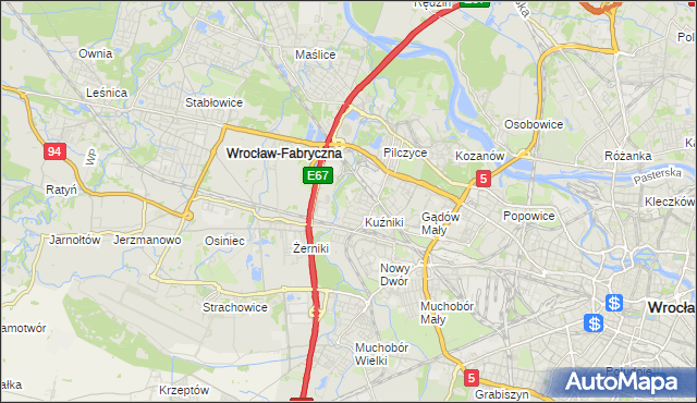 mapa Fabryczna, Fabryczna na mapie Targeo