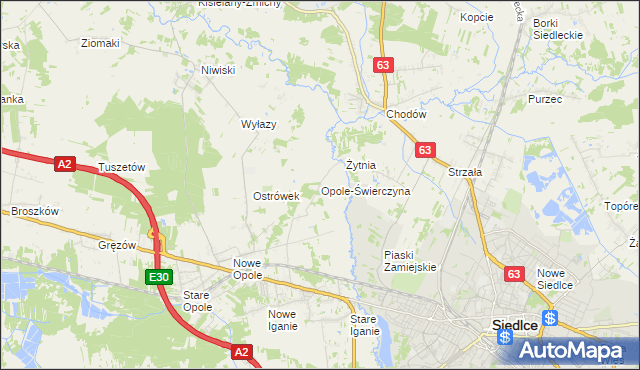 mapa Opole-Świerczyna, Opole-Świerczyna na mapie Targeo