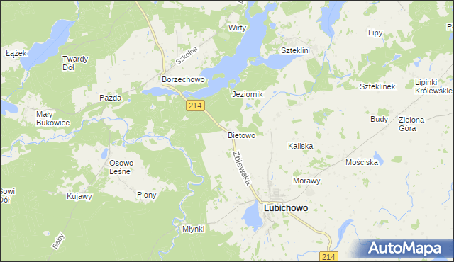 mapa Bietowo, Bietowo na mapie Targeo