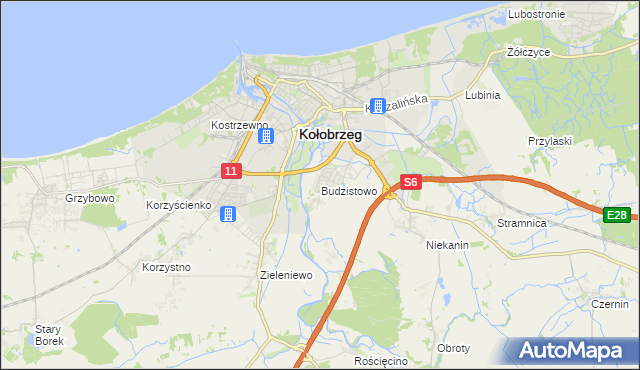 mapa Budzistowo, Budzistowo na mapie Targeo