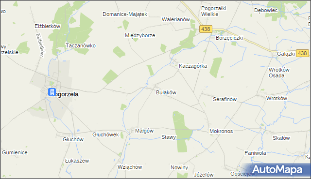 mapa Bułaków, Bułaków na mapie Targeo