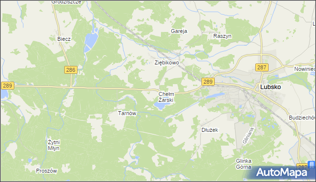 mapa Chełm Żarski, Chełm Żarski na mapie Targeo