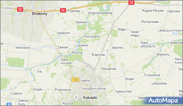 mapa Erazmów, Erazmów na mapie Targeo