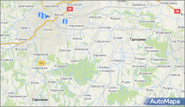 mapa Gąsówka, Gąsówka na mapie Targeo