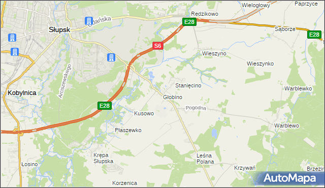 mapa Głobino, Głobino na mapie Targeo