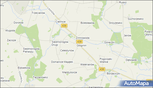 mapa Głoginin, Głoginin na mapie Targeo