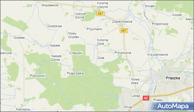 mapa Goła, Goła na mapie Targeo