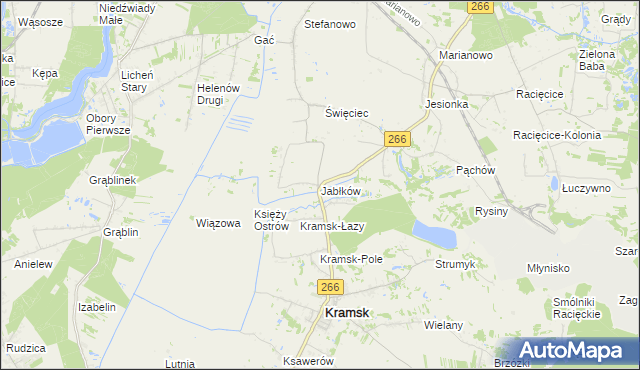 mapa Jabłków, Jabłków na mapie Targeo