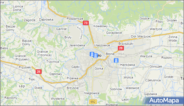 mapa Jasła, Jasło na mapie Targeo