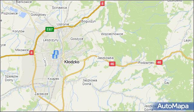 mapa Jaszkówka, Jaszkówka na mapie Targeo