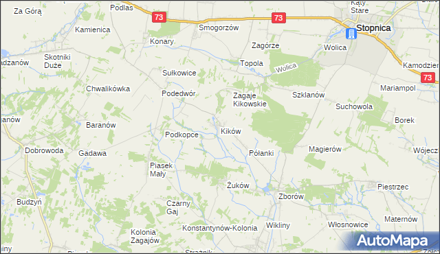 mapa Kików, Kików na mapie Targeo