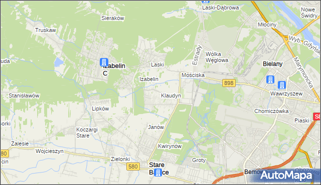 mapa Klaudyn, Klaudyn na mapie Targeo