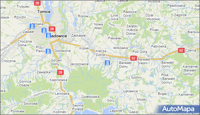 mapa Klecza Górna, Klecza Górna na mapie Targeo