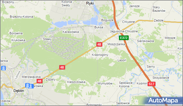 mapa Krasnogliny, Krasnogliny na mapie Targeo