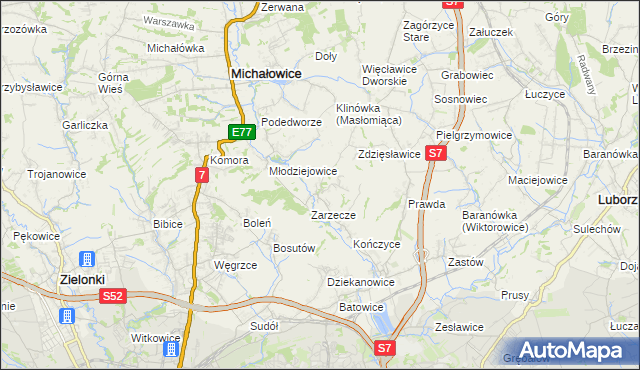 mapa Książniczki, Książniczki na mapie Targeo