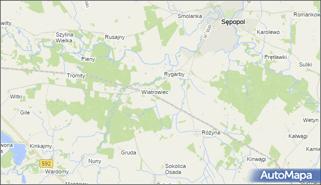 mapa Łobzowo gmina Sępopol, Łobzowo gmina Sępopol na mapie Targeo