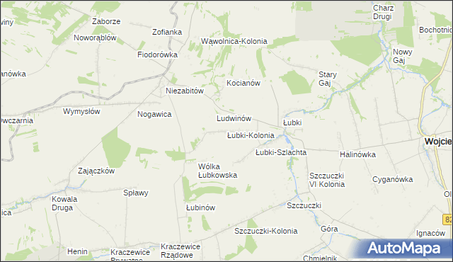 mapa Łubki-Kolonia, Łubki-Kolonia na mapie Targeo
