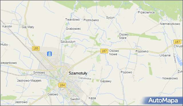 mapa Ludwikowo gmina Szamotuły, Ludwikowo gmina Szamotuły na mapie Targeo