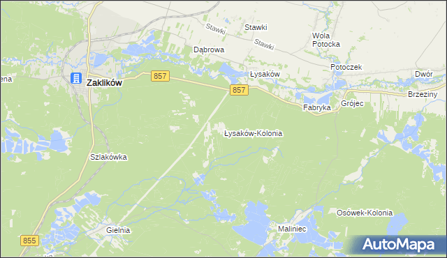 mapa Łysaków-Kolonia, Łysaków-Kolonia na mapie Targeo