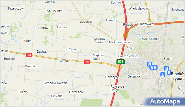 mapa Majków Duży, Majków Duży na mapie Targeo