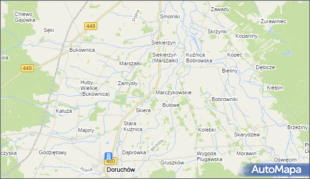 mapa Marczykowskie, Marczykowskie na mapie Targeo