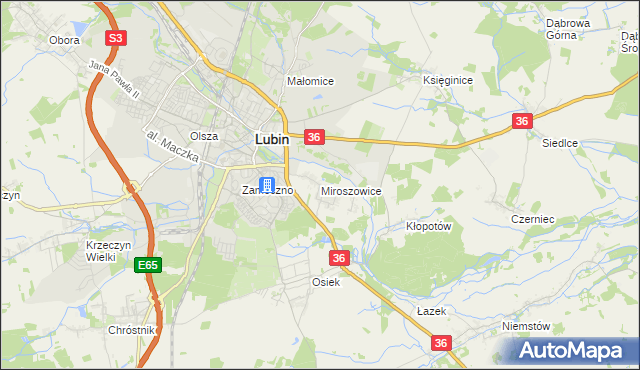 mapa Miroszowice, Miroszowice na mapie Targeo