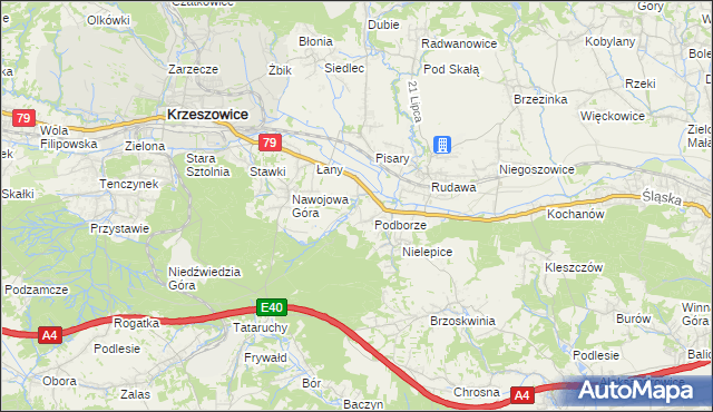 mapa Młynka, Młynka na mapie Targeo