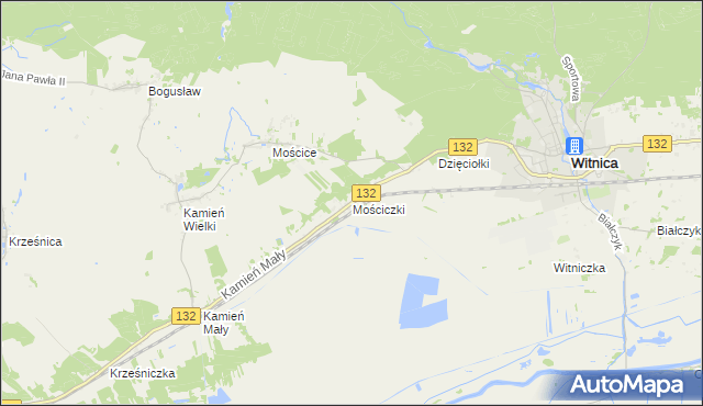 mapa Mościczki, Mościczki na mapie Targeo