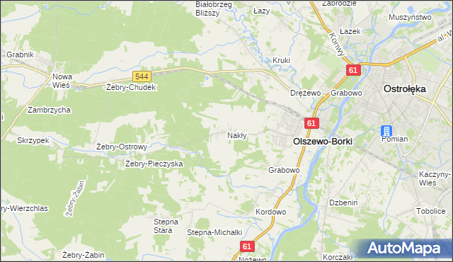 mapa Nakły, Nakły na mapie Targeo