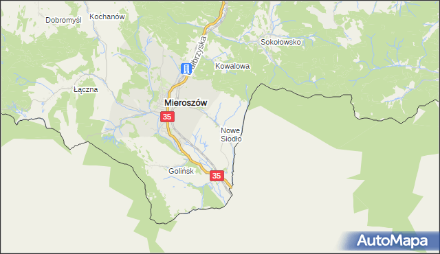 mapa Nowe Siodło, Nowe Siodło na mapie Targeo