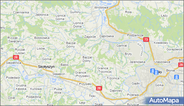 mapa Opacie, Opacie na mapie Targeo