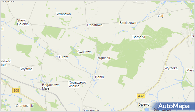 mapa Rąbinek, Rąbinek na mapie Targeo