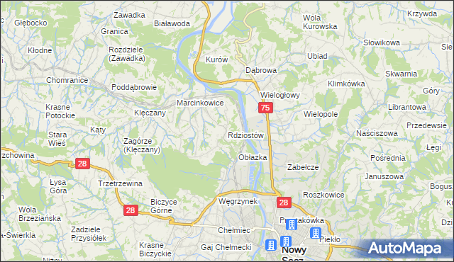 mapa Rdziostów, Rdziostów na mapie Targeo