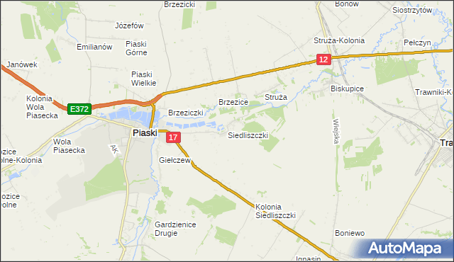 mapa Siedliszczki gmina Piaski, Siedliszczki gmina Piaski na mapie Targeo