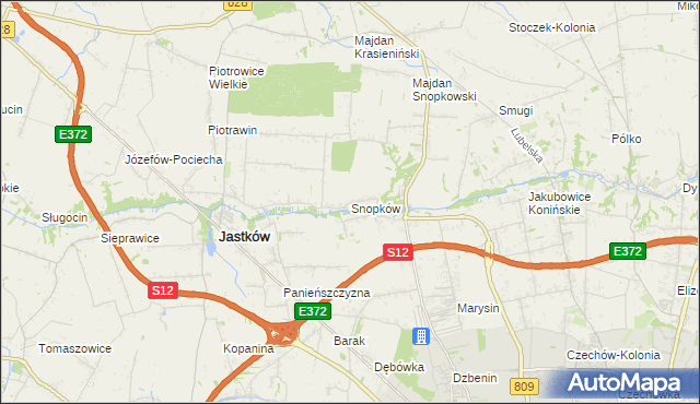 mapa Snopków, Snopków na mapie Targeo