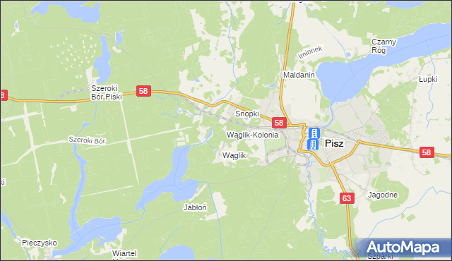 mapa Wąglik-Kolonia, Wąglik-Kolonia na mapie Targeo