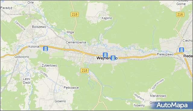 mapa Wejherowo, Wejherowo na mapie Targeo