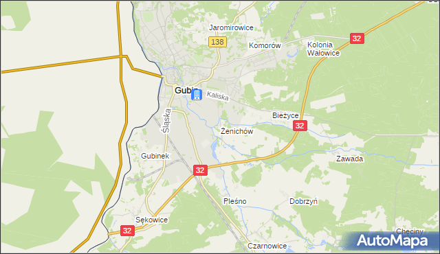 mapa Żenichów, Żenichów na mapie Targeo